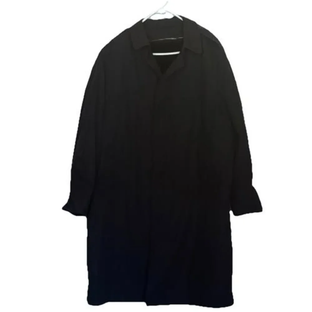 Vintage Military All Weather Trench Coat DSCP Removable Lining Navy Black 46L